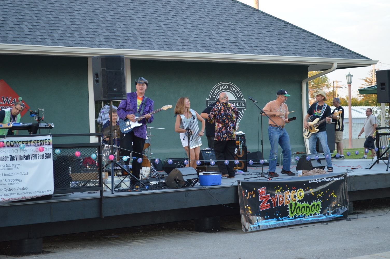 Zydeco Voodoo invited audience members on stage to play the rubboard and cowbell during a concert at Cortesi Veterans Memorial Park Aug. 25, 2016.